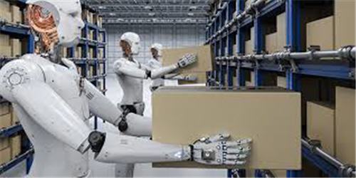 Robots in a factory
