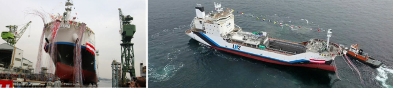 Tanker ship that can store and transport hydrogen