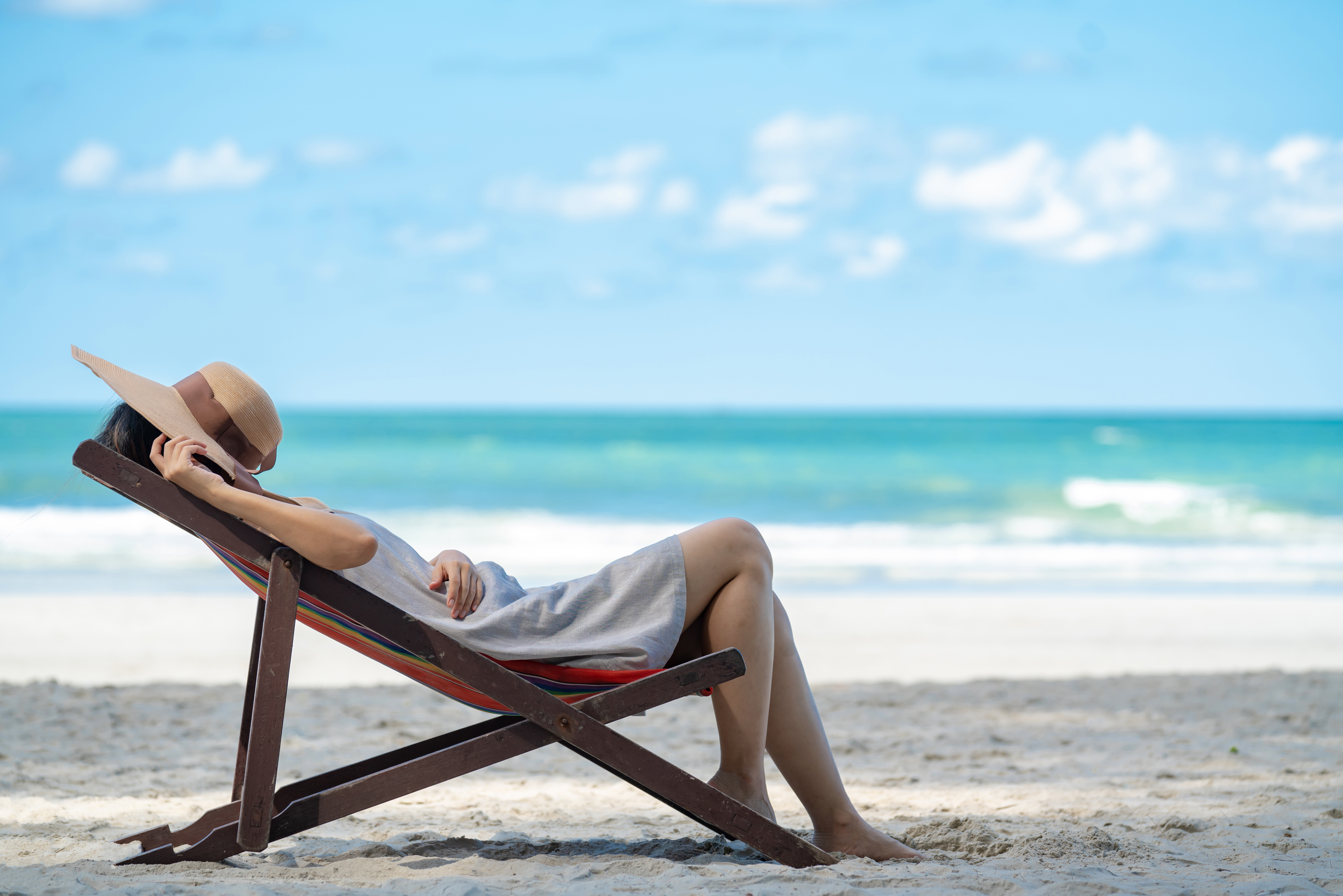 Relaxing on the beach
